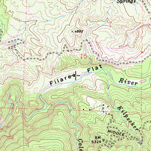 Topographic Map of Filaree Flat, CA