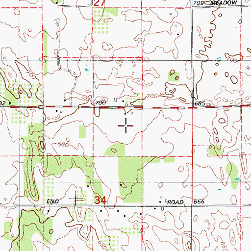 Topographic Map of Wildwood Farm, WI