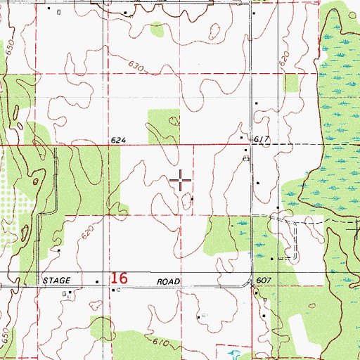 Topographic Map of Fierce Farms, WI