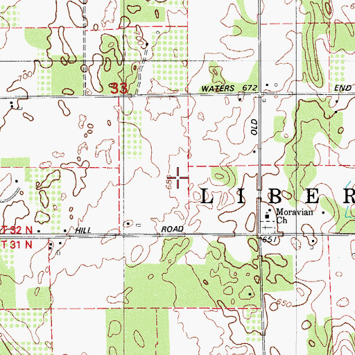 Topographic Map of A A Ranch of Wisconsin, WI