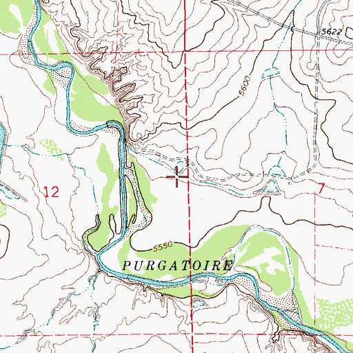 Topographic Map of Burns and Duncan Ditch Number 10, CO