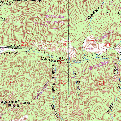 Topographic Map of Fir Draw, CA