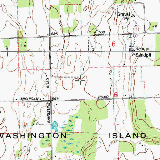 Topographic Map of Rocky Ridge Farm, WI