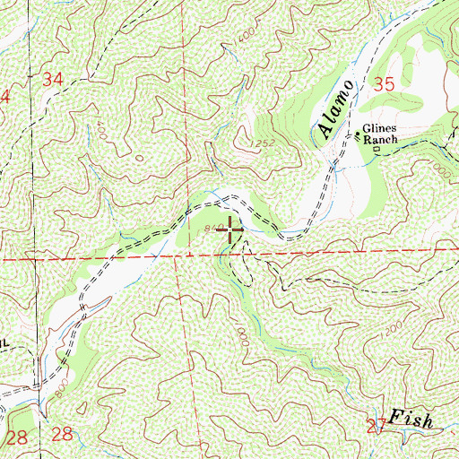 Topographic Map of Fish Creek, CA