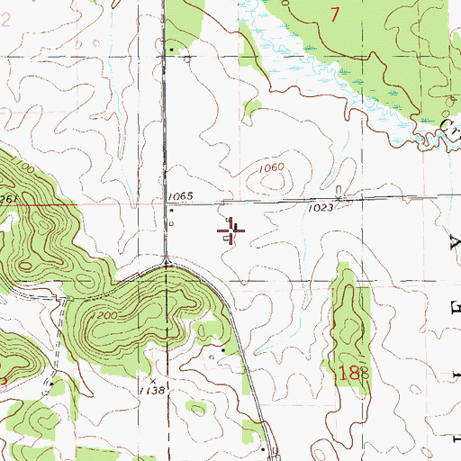 Topographic Map of County Line Farms, WI