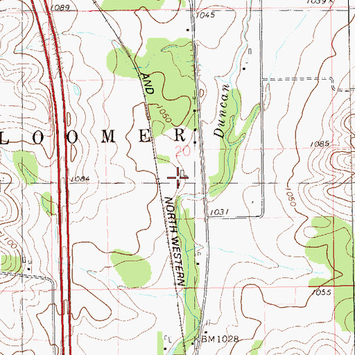 Topographic Map of Duncan Creek Farms, WI