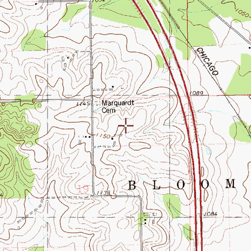 Topographic Map of Pleasant Valley Turkey Farm, WI