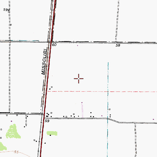 Topographic Map of City of Sandy Point, TX