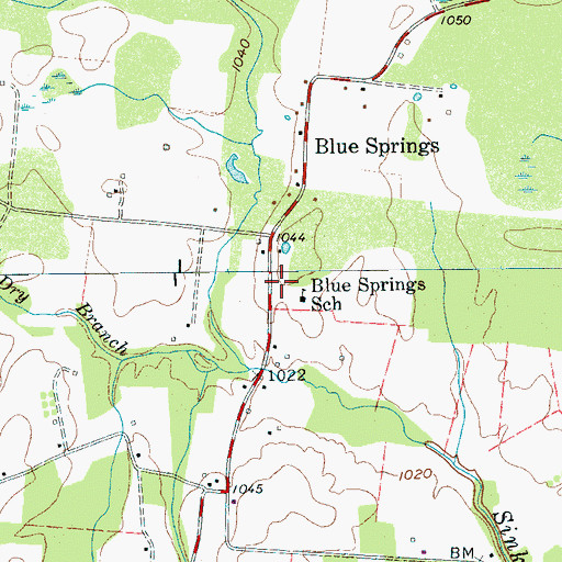 Topographic Map of Bratcher Cemetery, TN