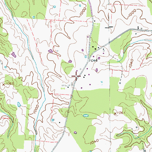 Topographic Map of Cantrell Cemetery, TN