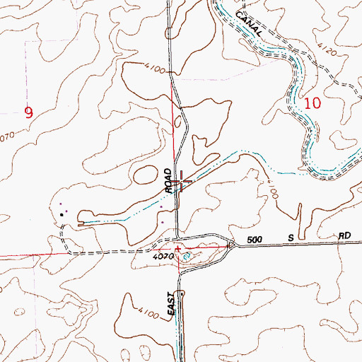 Topographic Map of Lateral 18, ID