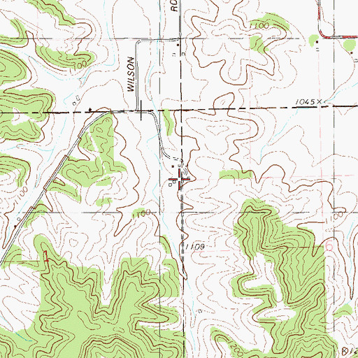 Topographic Map of Wildu Farm, WI