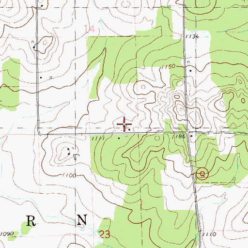 Topographic Map of Blaha Farms, WI