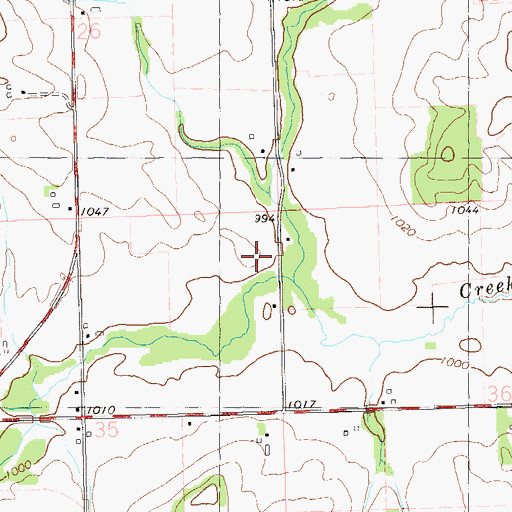 Topographic Map of Hay Creek Nursery, WI