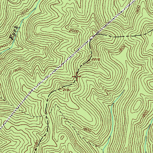 Topographic Map of Walnut Gap, KY