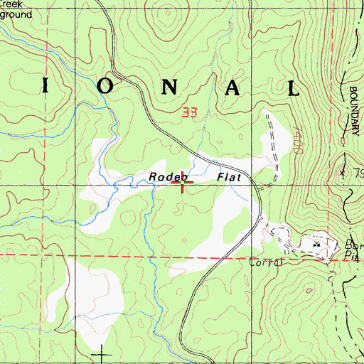 Topographic Map of Rodeo Flat, CA