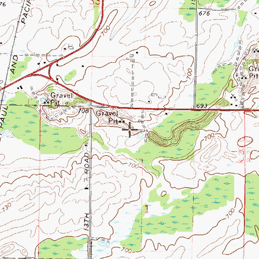 Topographic Map of Pound Pit, WI