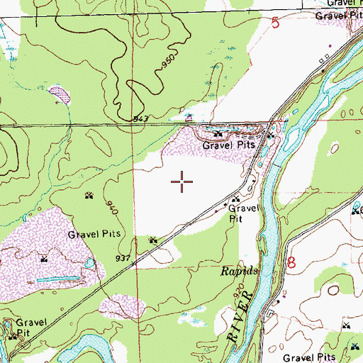 Topographic Map of Opelt Sand and Gravel Pit, WI