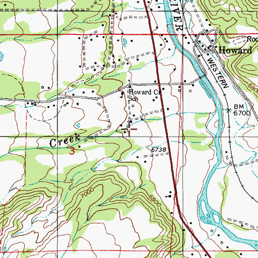 Topographic Map of Caeradock Ditch, CO