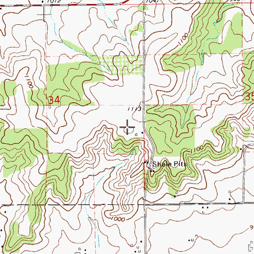 Topographic Map of Whelan Farms, WI