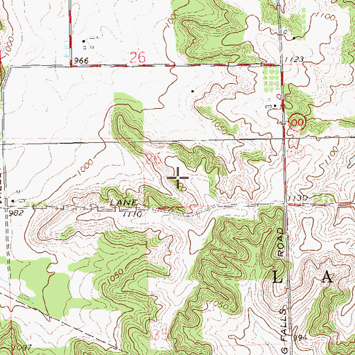 Topographic Map of Top of the Hill Farm, WI
