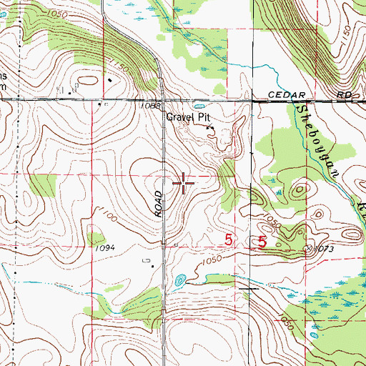 Topographic Map of Gobels Pit, WI