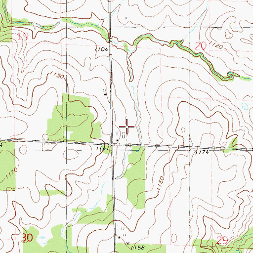 Topographic Map of Omann Farms, WI