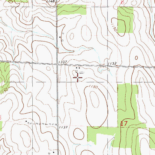 Topographic Map of Berg Farms, WI