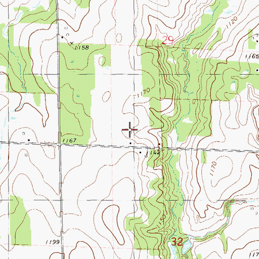 Topographic Map of Jessop Farm, WI