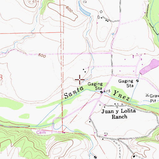 Topographic Map of Sunstone Vineyards and Winery, CA