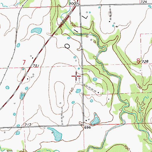 Topographic Map of Carson Cemetery, OK