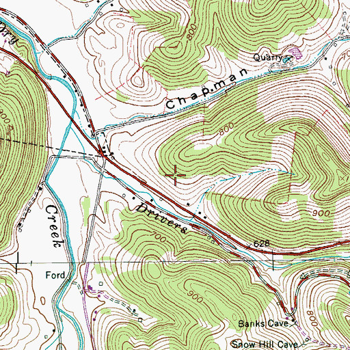 Topographic Map of Civil War Cemetery, TN