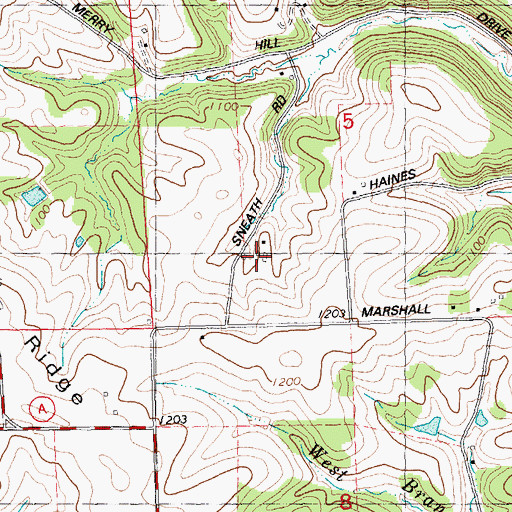 Topographic Map of Sweet Earth Egg Farms, WI
