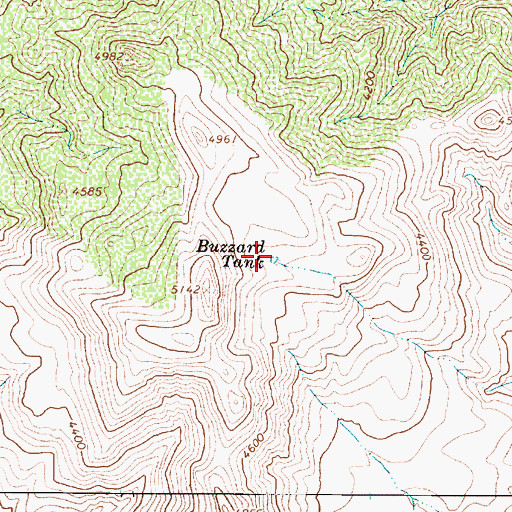 Topographic Map of Buzzard Tank, AZ