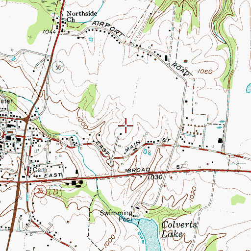 Topographic Map of Crowley Cemetery, TN