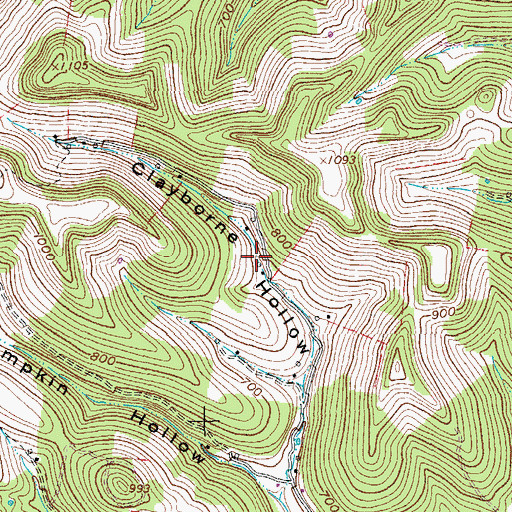 Topographic Map of Thomas Driver Cemetery, TN