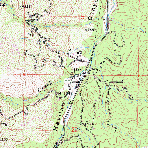Topographic Map of Flying Dutchman Creek, CA