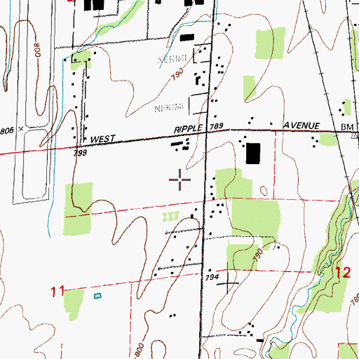 Topographic Map of Brennand Farm, WI