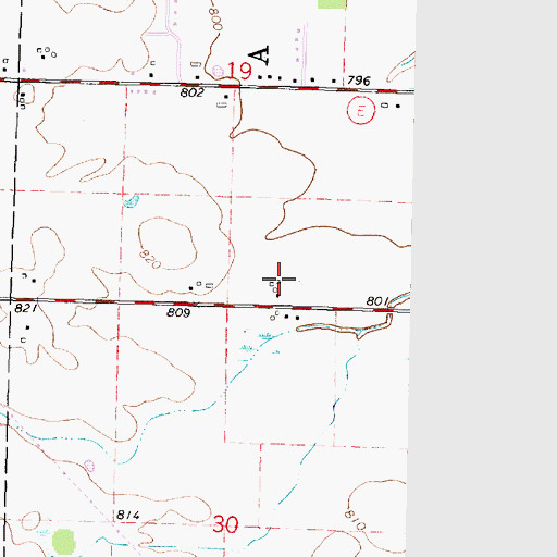 Topographic Map of Mill Acres, WI
