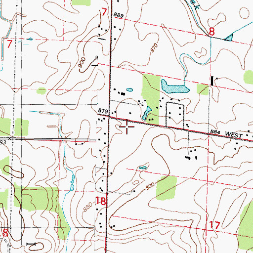 Topographic Map of Airborn Friesian Farm, WI