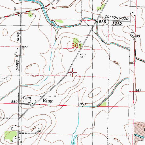 Topographic Map of Buehring Farm, WI