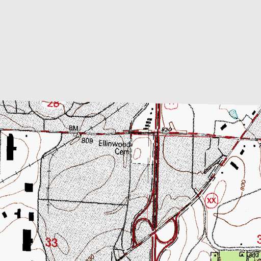 Topographic Map of Animal Hospital of Oshkosh, WI