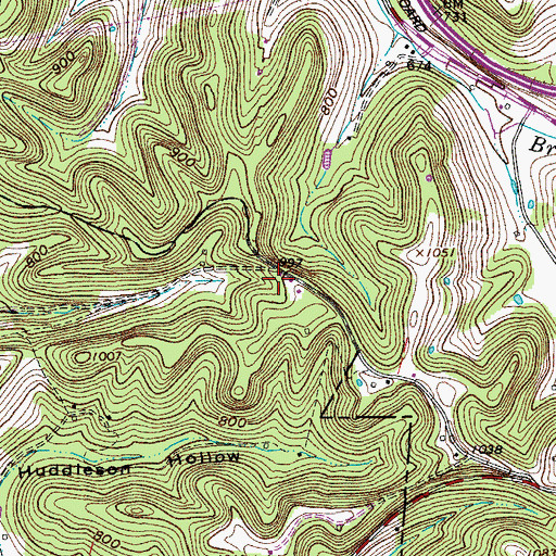 Topographic Map of Garner Cemetery, TN