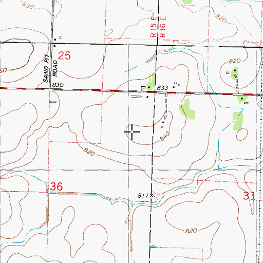 Topographic Map of Wind Ridge Farm, WI