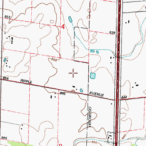 Topographic Map of Wil - Dale Farms, WI