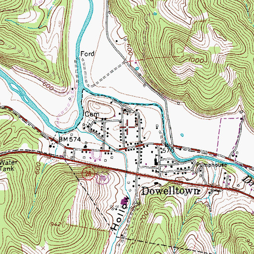 Topographic Map of Gray Cemetery, TN