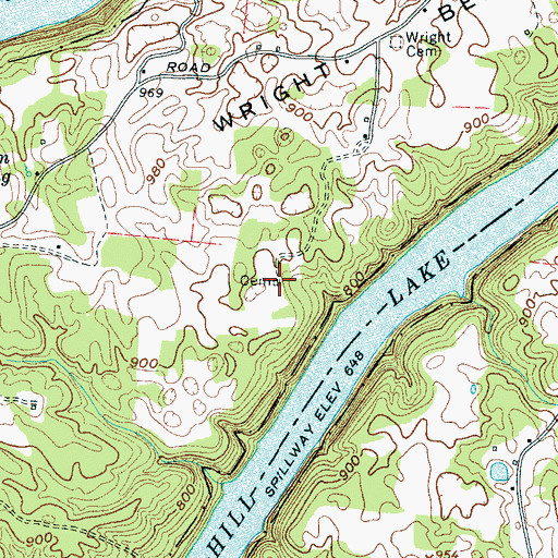 Topographic Map of Griffin Cemetery, TN