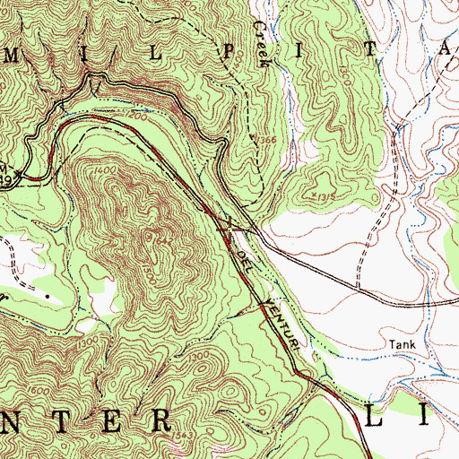 Topographic Map of Forest Creek, CA