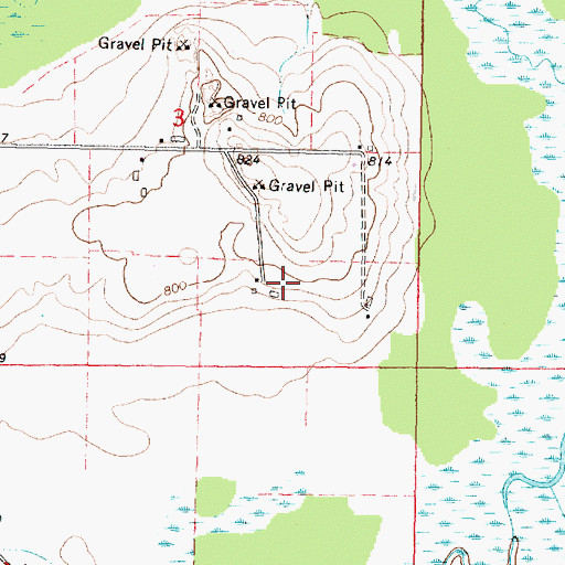 Topographic Map of Ledgerock Dairy, WI