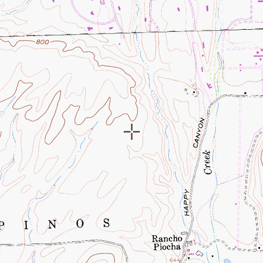 Topographic Map of Travlers Farms, CA